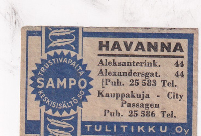 Havanna, Aleksanterink. 44 , Kauppakuja - City     s23