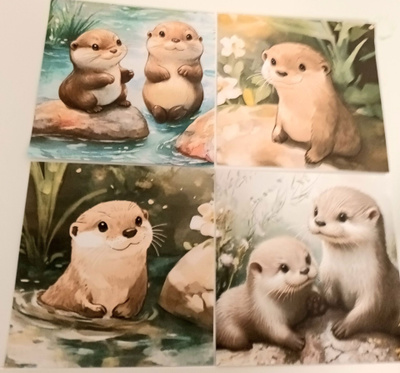 Kuviopaperi SAUKOT / 4 kpl -setti / 15 x 15 cm