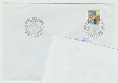 Postileima   HELSINKI FINLANDIA  88 ,  12.6.88