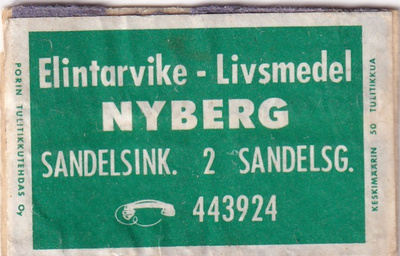 Nyberg, Sandelsink. 2  sk3/1