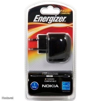 Energizer USB Laturi, USB A naaras, 1.2m kaapeli, musta UUSI