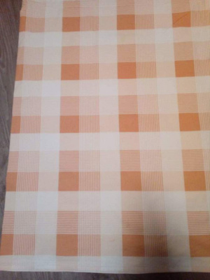 1kpl keltavalkoinen puuvilla verho 150x189cm