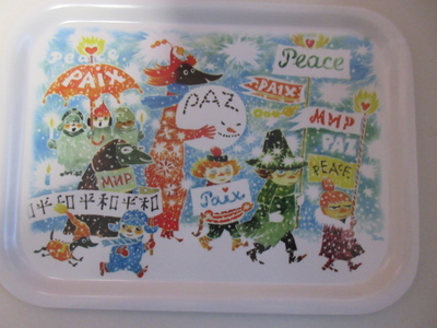 MUUMI UNICEF PEACE TARJOTIN - UUSI