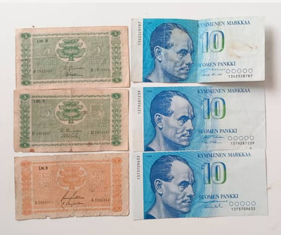 suomen markka 5 + 10