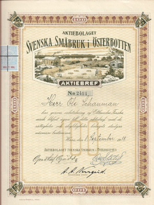 OKK 1918 Svenska Småbruk i Österbotten Wasa