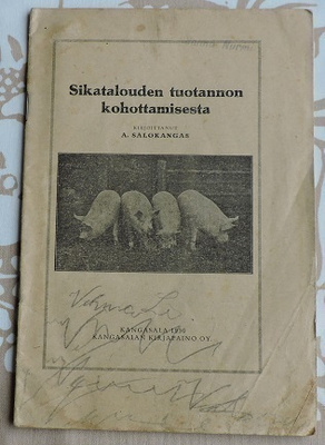 A.Salokangas: Sikatalouden tuotannon kohottamisesta