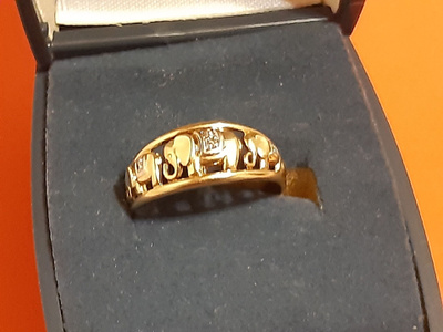 Kultainen elefanttisormus 585 14K halk. 18mm ei kaiverruksia