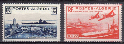 (S0042) ALGERIA, 1949 (Naval Charities Fund). Mi ## 280-281*