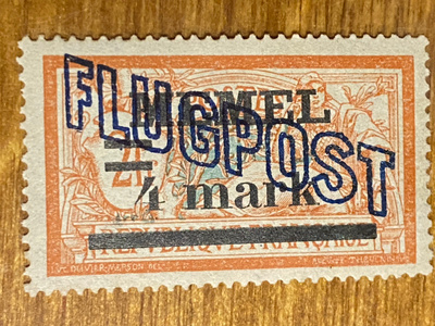 SAKSA 1921 MEMEL LENTOPOSTI**