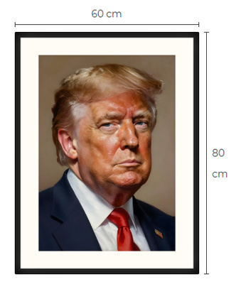 Uusi uniikki Donald Trump art print taulu 60 cm x 80 cm