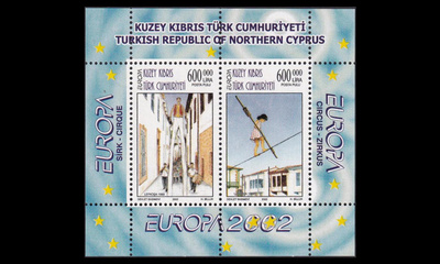 Turkki Kypros 560-1BL20 ** Europa sirkus (2002)