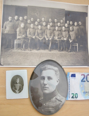 3 VANHAA Valokuvaa Rakuunat Fasetti-lasi ym 1920-l