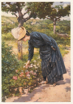 Victor Gabriel Gilbert: Nainen puutarhassa