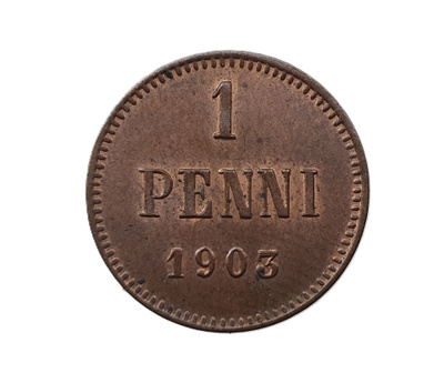 1 penni 1903 - hienokuntoinen!