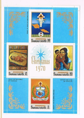 Samoa 1970 - Joulu Christmas ++ blokki