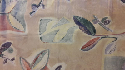 Pitkä verho : värikäs lehti verho 140x213cm