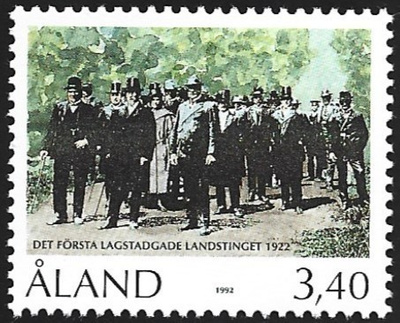 Åland 1992 Ensimmäiset Maakuntapäivät 3,40 mk ** LaPe 061