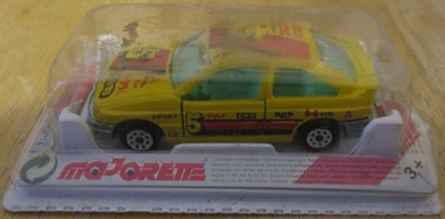 Ford Escort V 1.6i-16V GT 3 door Yellow 1993 Majorette 1:55