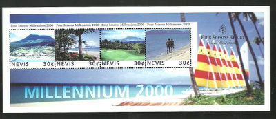 NEVIS Karibia - Millenium-blokki 2000 **