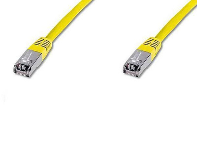 Digitus Verkkokaapeli, F-UTP, Cat5e, RJ45, keltainen 1m UUSI