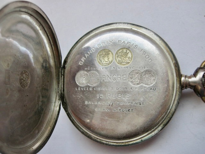 VANHA Kello Zenith Grand Prix Paris 1900 Hopeaa