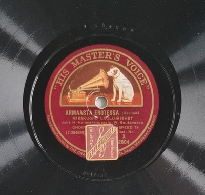 Savikiekko 1928 - Mieskuoro Laulumiehet - HMV X 2804