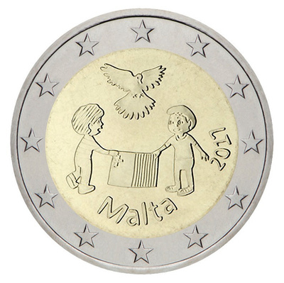 ** MALTA 2€ 2017 Rauha pillerissä **