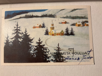 Postikortti Hyvää joulua! 1950-luku