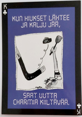 "Kun hiukset lähtee..."-KULKEMATON POSTIKORTTI