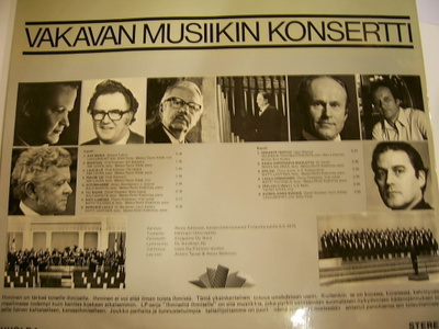 VAKAVAN MUSIIKIN KONSERTTI - UUSI SOITTAMATON LP-LEVY