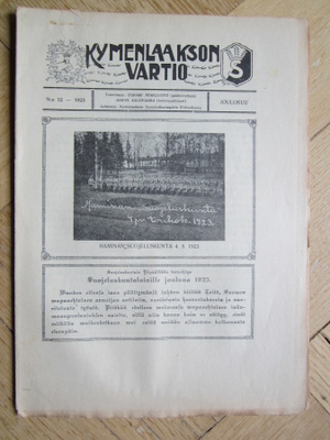 KYMENLAAKSON VARTIO NO 12 1923 SUOJELUSKUNTALEHTI