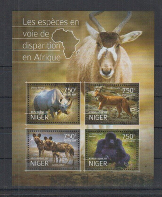 Uhanalaiset ELÄIMET eläinaiheinen blokki NIGER 2014 **