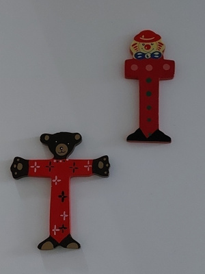 Puinen T-kirjain x 2