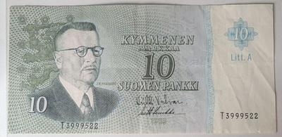 10 Markkaa 1963 Litt. A T3999522