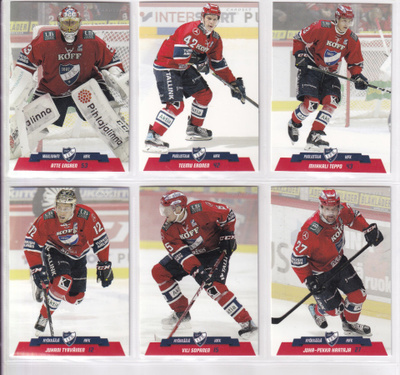 2017-18 Cardset Series 2 HIFK Team Set 12 korttia (181-192)