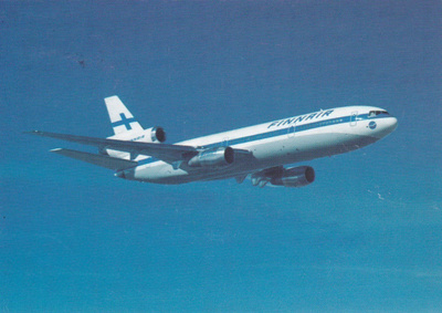 LENTOKONEKORTTI - DC - 10 - FINNAIR - 2