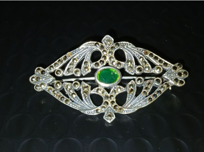 Vintage ART DECO NOUVEAU hopea rintakoru solki rintanula