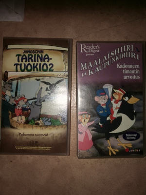 VHS videokasetti Tarinatuokio& Maalaishiiri 2 kpl