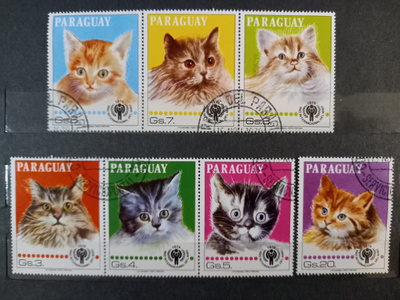 KISSAT eläinaiheinen sarja PARAGUAY 1979 o