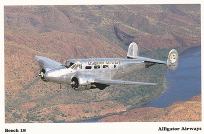 LENTOKONEKORTTI - BEECH 18 - ALLIGATOR AIRWAYS