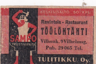 Töölöntähti Ravintola   , Vilhonk 9   7/14