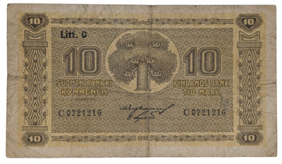 10 Markkaa 1922 Litt. C C0721216