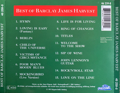 BARCLAY JAMES - BEST