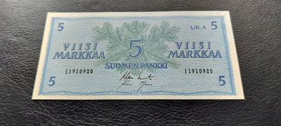 10 mk 1963 Litt.A, KO2-Nar, I-sarjaa, KL 8- 9