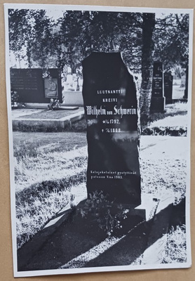 Kalajoki,kreivi, aliluutnantti von Schwerin hautakivi, ei p.