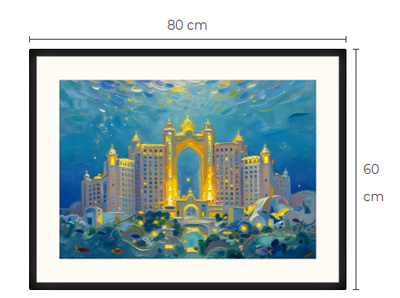 Uusi uniikki Atlantis art print taulu 60 cm x 80 cm