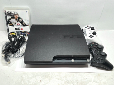 PS3 Slim 120GB konsoli + 2 ohjainta + peli [5]