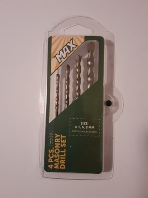 Kivi-/betoniporasarja (4 poranterää)