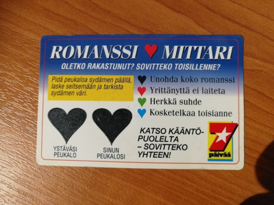 7 päivää -lehden "romanssimittari"