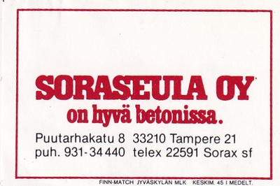 Tampere, Soraseula Oy    3/16
